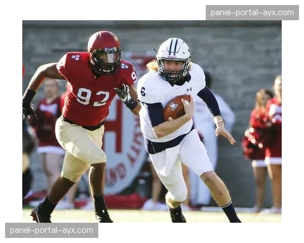 特写：看台上，一位父亲向年幼的儿子讲解橄榄球规则